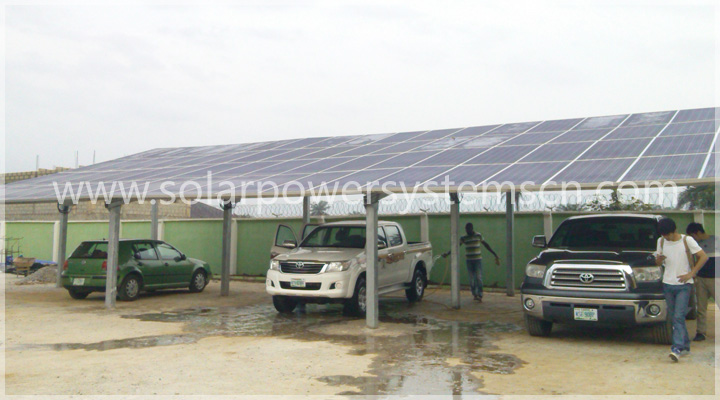 Solar Power System for Car Shed